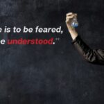 Marie Curie quote and portrait