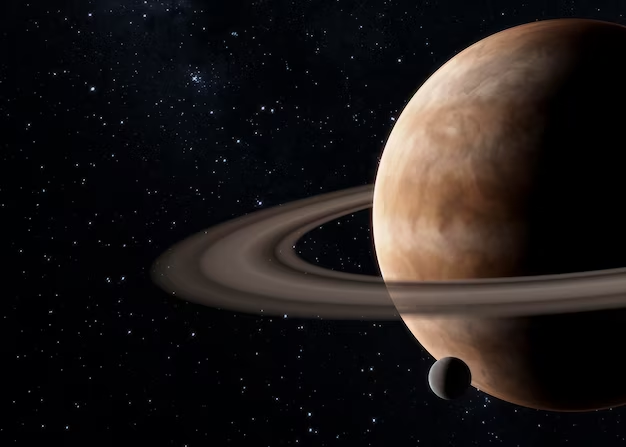 The planet Jupiter in orbit