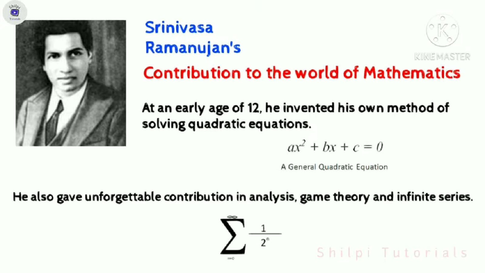 About Srinivasa Ramanujan